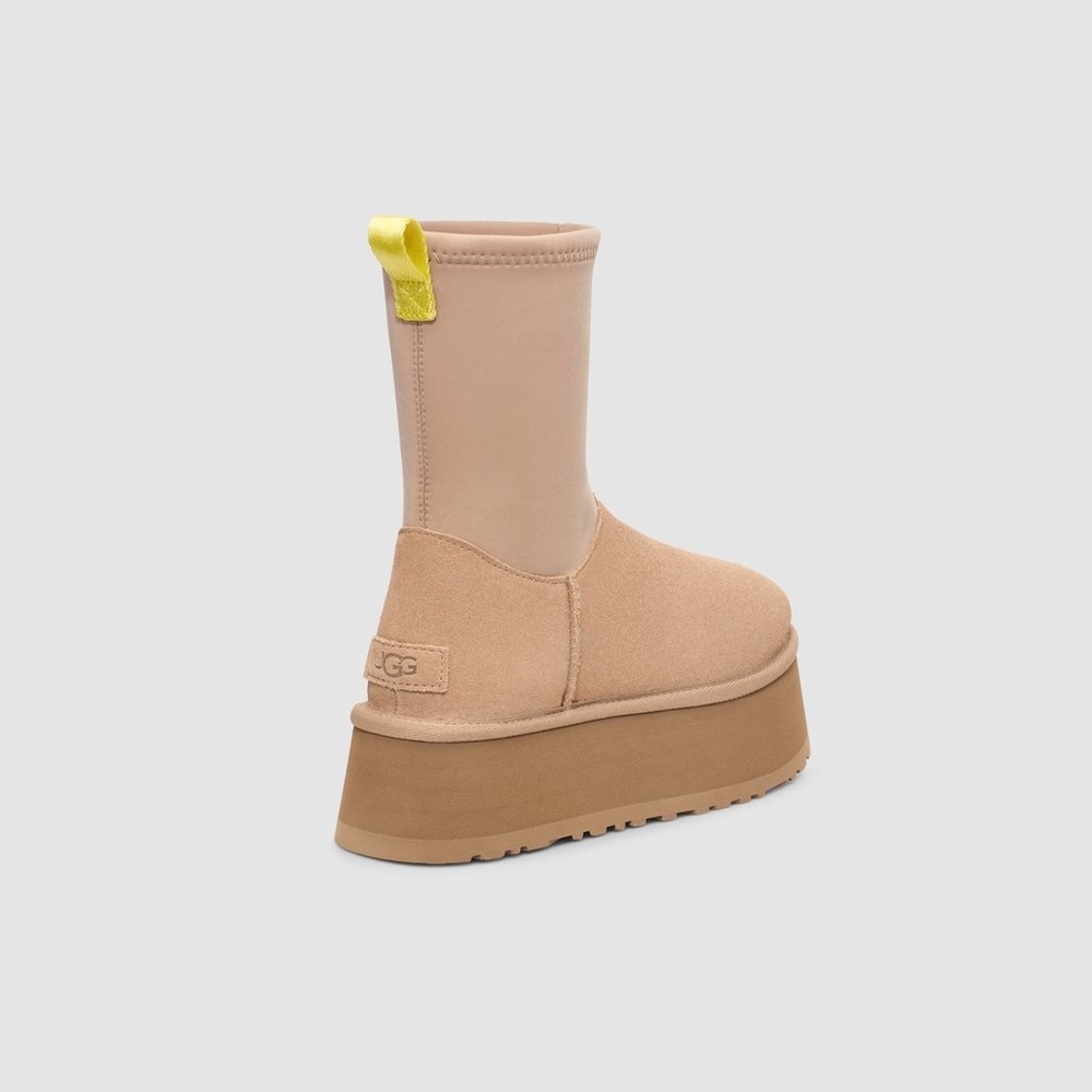 UGG Classic Dipper Platform Suede Boots Sand Women's 8 - Picture 4 of 9